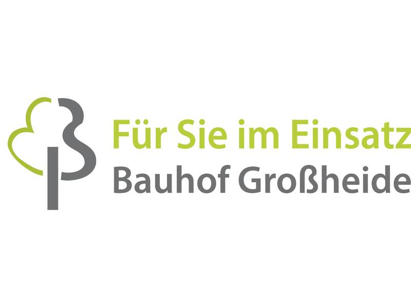 Abbildung mit Schriftzug: Bauhof Großheide - Für Sie im Einsatz