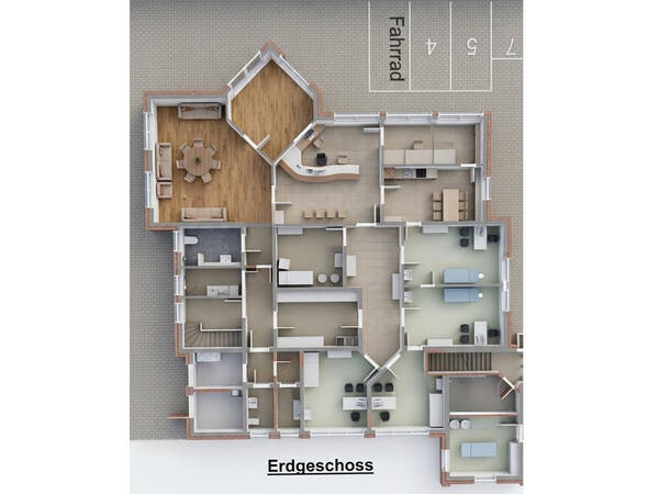 Grundrisszeichnung / Planung Erdgeschoss