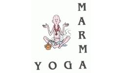 Abbildung eines gezeichneten Yoga-Männchens mit dem Zusatz Marma Yoga
