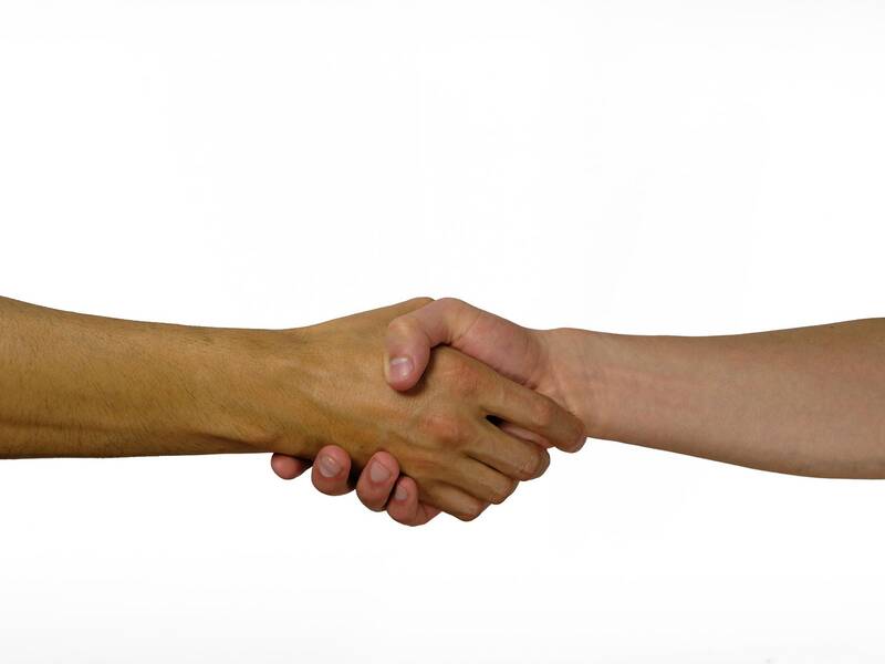 Abbildung eines Handschlags