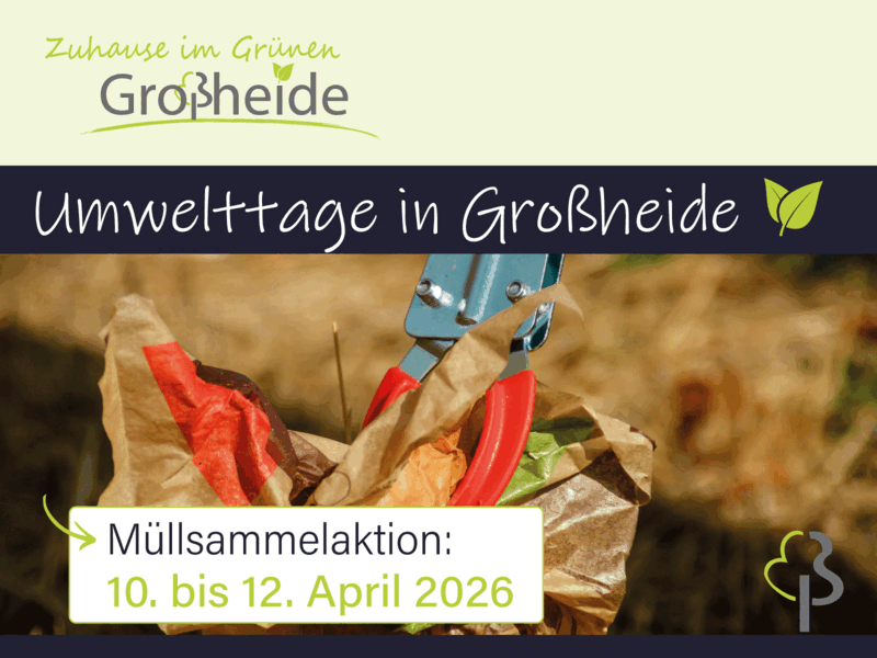 Grafik zu den Umwelttagen 2026 mit Gemeindelogo